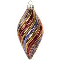 Clayre & Eef Kerstbal Overig Ø 6x13 cm Meerkleurig Glas Kerstballen