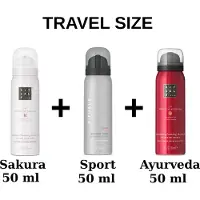 RITUALS Combi Set - Travel Shower Gels Set - Sakura 50 ml - Ayurveda 50 ml - Sport 50 ml - Doucheschuim - Douchegels