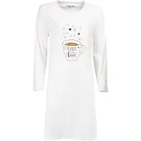 Temptation Dames Bigshirt - Made with Love Print - Wit - Maat S