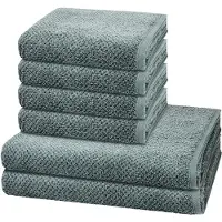 Cawö Sonstiges 4 X handdoek 2 X douchehanddoek - in set 6 pack Pure