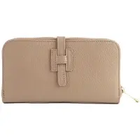 Giuliano lederen portemonee - Dames - Made in Italy - Taupe