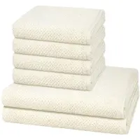 Cawö Sonstiges 4 X handdoek 2 X douchehanddoek - in set 6 pack Pure