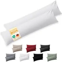 Blumtal - Set Van 2 Kussenslopen - Microvezel Kussenhoes - 40 x 145 cm - Wit