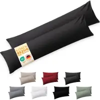 Blumtal - Set Van 2 Kussenslopen - Microvezel Kussenhoes - 40 x 145 cm - Antraciet