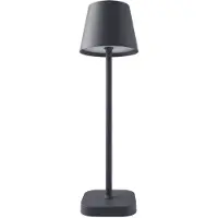 FlinQ Tafellamp Lume - Tafellamp Oplaadbaar - Tafellamp slaapkamer - Oplaadbaar - Dimbaar met geheugenstand - 3 lichtstanden - 38cm - Antraciet