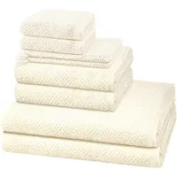 Cawö Sonstiges 2 X washandjes 2 X gasten- 2 X douche- 2 X handdoek - in set 8 pack Pure