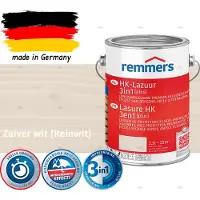 Remmers HK Lazuur 3-in-1 [plus] Zuiver wit (Reinwit) - Premium Houtbeits voor Buiten | Transparant, Sneldrogend, Oplosmiddelarm | 2,5Liter