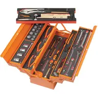 Bahco Gereedschapskist | metaal | met 5 vakken | foaminlays | oranje | 68-delig - 3149-ORFF1