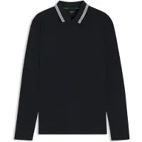 BOSS Heren Hbg Plisy Lange Mouwen Polo in Marineblauw