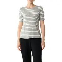 Comma Shirt lichtgrijs / wit