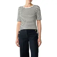 Comma Shirt zwart / wit