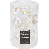 Home & Styling Kerstbal 35mm iriserend koker a 16 glas