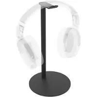 Cavus premium tafelstandaard voor hoofdtelefoons en headsets - ronde voet / zwart