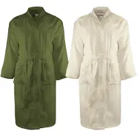 The One Towelling Luxe Badjas - 100% Katoen Crème / L/XL