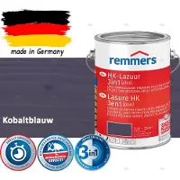 Remmers HK Lazuur 3-in-1 [plus] Kobaltblauw - Premium Houtbeits voor Buiten | Transparant, Sneldrogend, Oplosmiddelarm | 2,5Liter