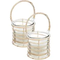 Atmosphera geurkaars Boho - 2x - 430 g - citrus/citronella geur - 31 branduren - zomer geur