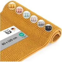 Blumtal Badmat - Anti-slip Badmat - Chenille Zachte Badmat - 60 x 120 cm - Mosterdgeel