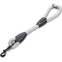 Nobleza Hondenriem grote hond - Ronde korte hondenriem - 45 cm - Grijs