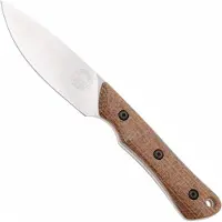 White River Knives Brave WRSS-BRV-BNA Stonewashed Magnacut, Natural Burlap Micarta, jachtmes, Smith and Sons design