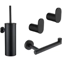 XIVADA Toiletset - Toiletborstel - Wc rolhouder - Handdoekhaakjes