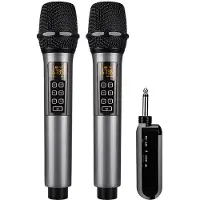 INF Draadloze microfoon in 2-pack / Bluetooth Reverb met Android-poortkabel Black