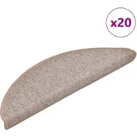 vidaXL Zelfklevende trapmatten 20 st 56 x 17 x 3 cm Lichtbruin
