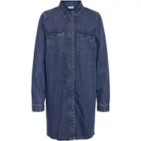 Noisy May Blousejurk 'NEW SIGNE' blauw denim