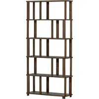 Woood Riss Boekenkast - Eikenhout - Naturel - 186x90x30