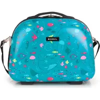 Gabol Make up tas lichtblauw / neonroze