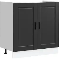 vidaXL Spoelbakonderkast Porto 80x46x81,5 cm bewerkt hout zwart