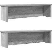 vidaXL Keukenrekken stapelbaar 2 st 60x15x16 cm grijs sonoma eiken