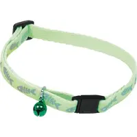 Martin sellier Kattenhalsband fluorisend groen met visgraat print (10 MMX25-35 CM)