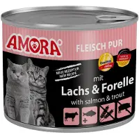 Amora Cat Pur 6x200g - Zalm & Forel
