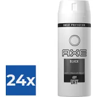 Axe Deospray Black Dry - 150 ml - Voordeelverpakking 24 stuks