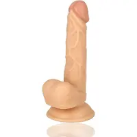 Discountershop Dildo met Zuignap – Realistische Geaderde Siliconen Dildo 20 cm – Voor Vaginale en Anale Stimulatie – Voor Vrouwen en Mannen