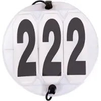 Br - Startnummer - PVC Wit - Groot rond
