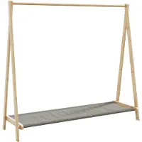 vidaXL Kledingrek met schappen 106x34x102 cm bamboe