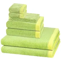 Cawö Sonstiges 2 X washandjes 2 X gasten- 2 X douche- 2 X handdoek - in set 8 pack Lifestyle Splash