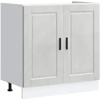 vidaXL Spoelbakonderkast Porto 80x46x81,5 cm bewerkt hout betongrijs