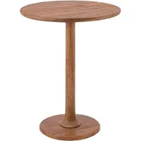 CLP Farragut Bijzettafel - rond - hout - 50 cm diameter - voor woonkamer en eetkamer - mindihout - met tafelblad - bruin