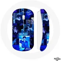 MANIACASE Draadloze Muis - BTS - Jungkook - Blauw - USB Wifi Stick - Compatibel met Mac en PC
