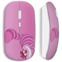 MANIACASE Draadloze Muis - Cheshire Cat - Alice in Wonderland - Roze - Compatibel met Mac en PC - Inclusief USB-stick