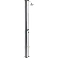 Beliani TOPOCALMA - Buitendouche op zonne-energie - Zwart/Zilver - PVC