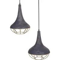 Beliani BAGMATI - Hanglamp - Zwart/Koper - Mangohout