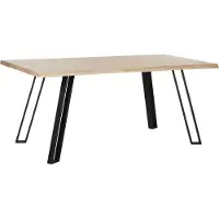 Beliani GRAHAM - Eettafel - Lichte houtkleur - 90 x 180 cm - MDF