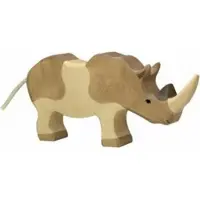 Holztiger Wildernis - Neushoorn - 20X3X10Cm - Houten Figuur - Handgemaakt