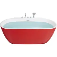 Beliani ROTSO - Badkuip - Rood - 80 x 170 - Acryl