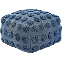 Beliani VISHVI - Poef-Blauw-Katoen