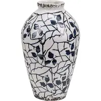 Beliani MALLIA - Bloemenvaas - Wit - 20 cm - Keramiek