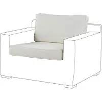 Beliani ARDEA - Tuinkussenhoezen set fauteuil - Wit - Polyester